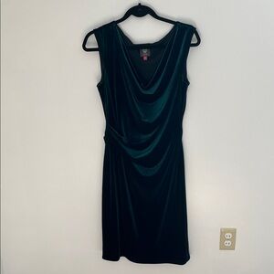 Vince Camuto Dark Green Velvet Mini Dress